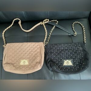 Two Juicy Couture Crossbody bags Black and light brown, they’re in a great shape